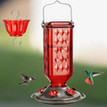 NOMOVA 24oz Leak Proof Glass Hummingbird Feeder
