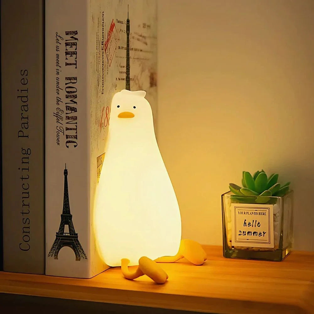 Lámpara de noche adorable con control táctil recargable para mesita de noche