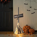 NOMOVA Halloween Animated Witch's Broomstick with Lights and Sound