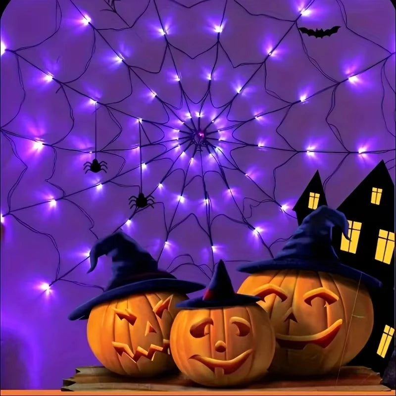 NOMOVA Halloween Spider Web Decoration with Lights