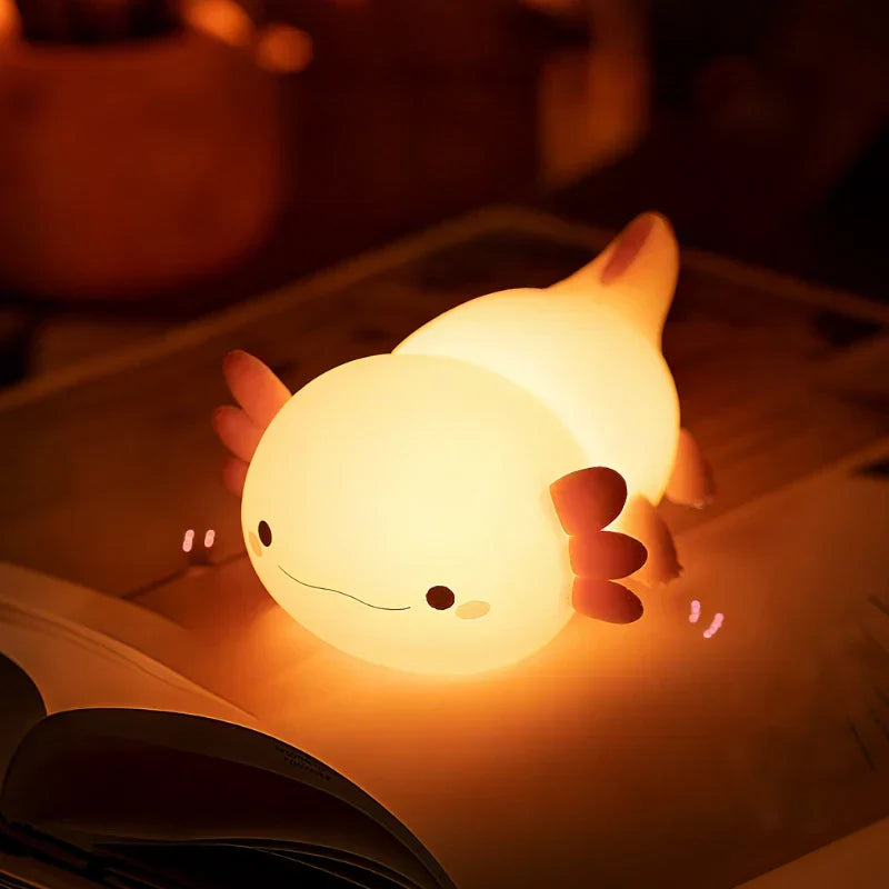 Lámpara de noche adorable con control táctil recargable para mesita de noche