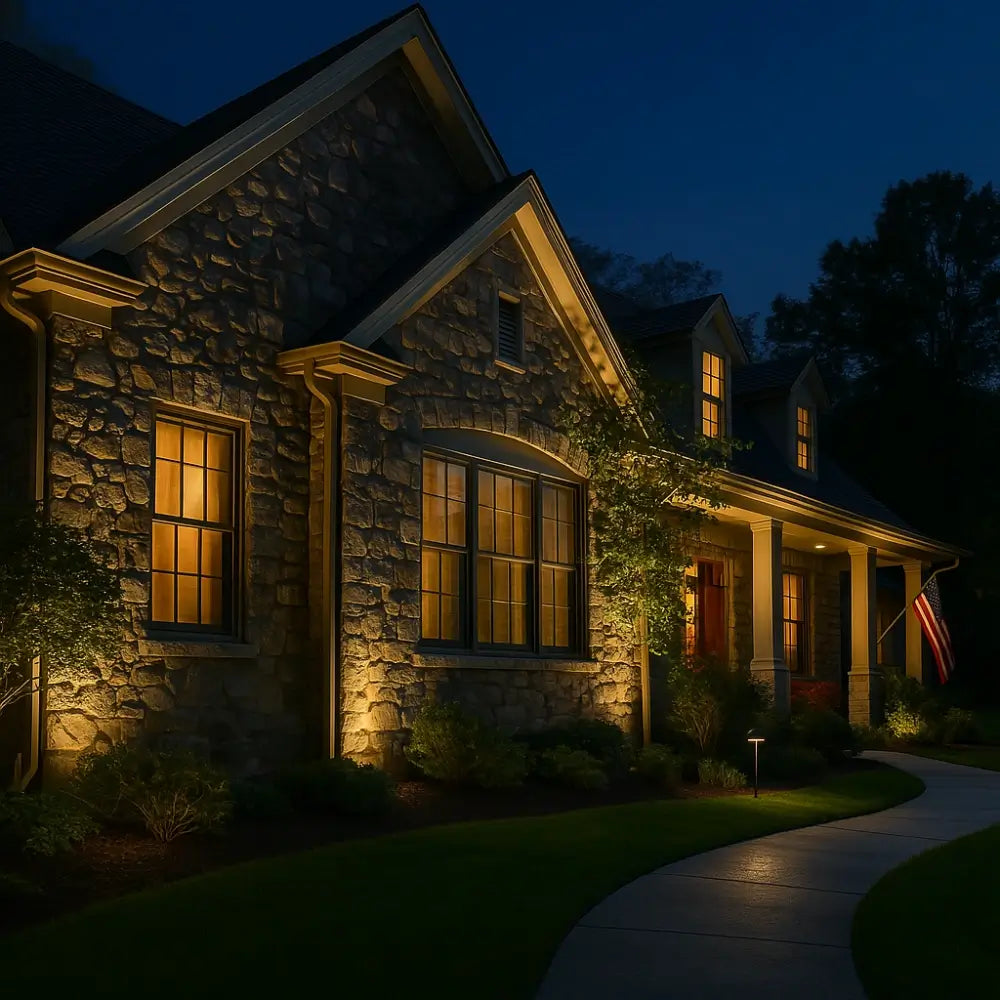 Foco solar resistente al clima con LED ajustable para senderos