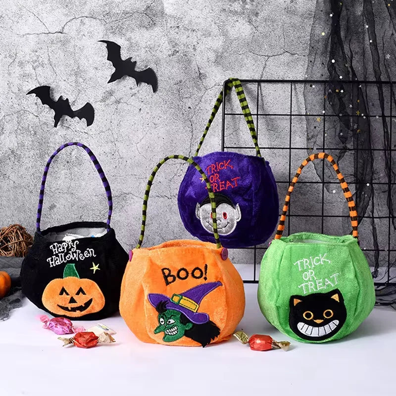 NOMOVA Pumpkin Halloween Treat Bag for Kids