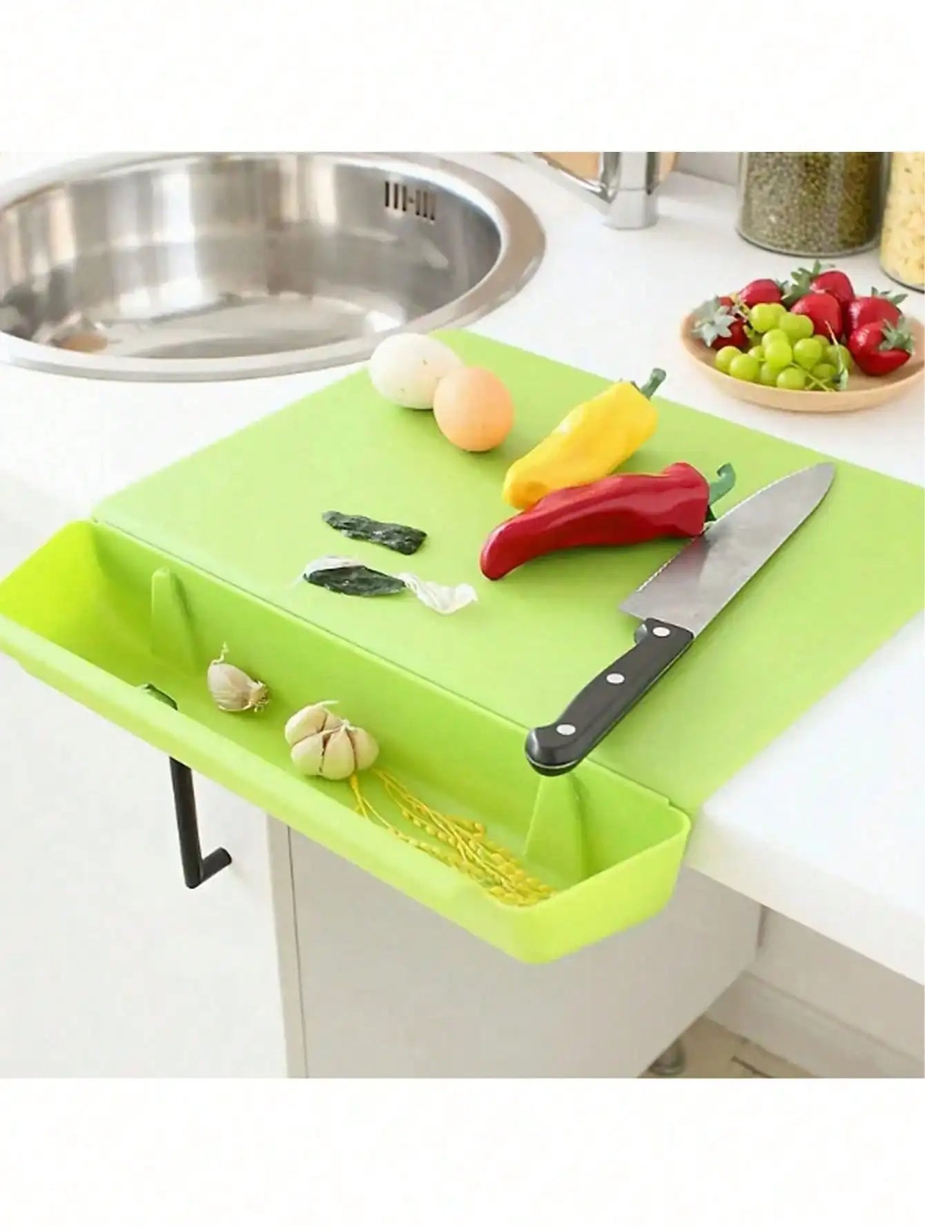 NOMOVA 2 in 1 Cutting Board with Container Tray
