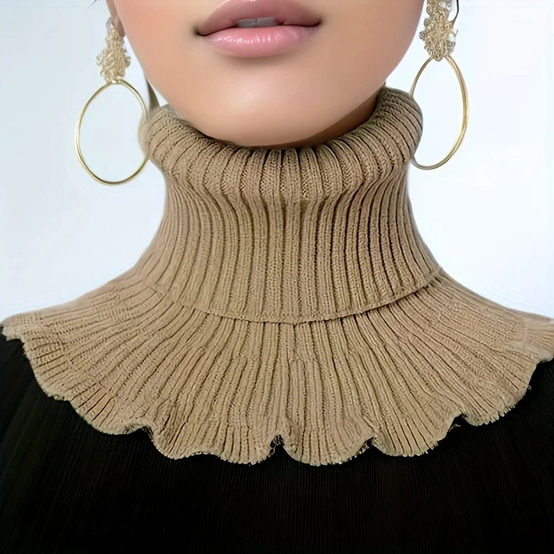 NOMOVA Elegant Knitted Turtleneck Neck Scarf for Women