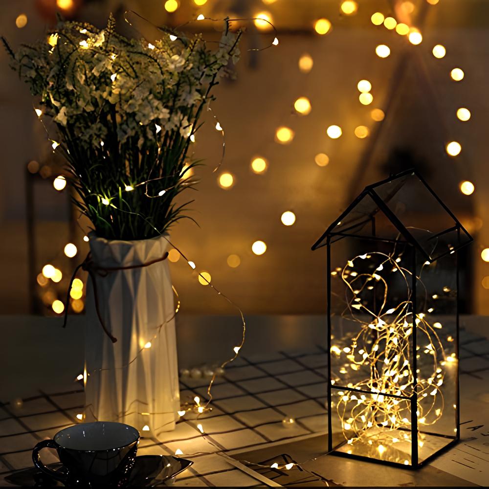 Luces solares de hadas para exteriores, LED impermeables para jardín y eventos