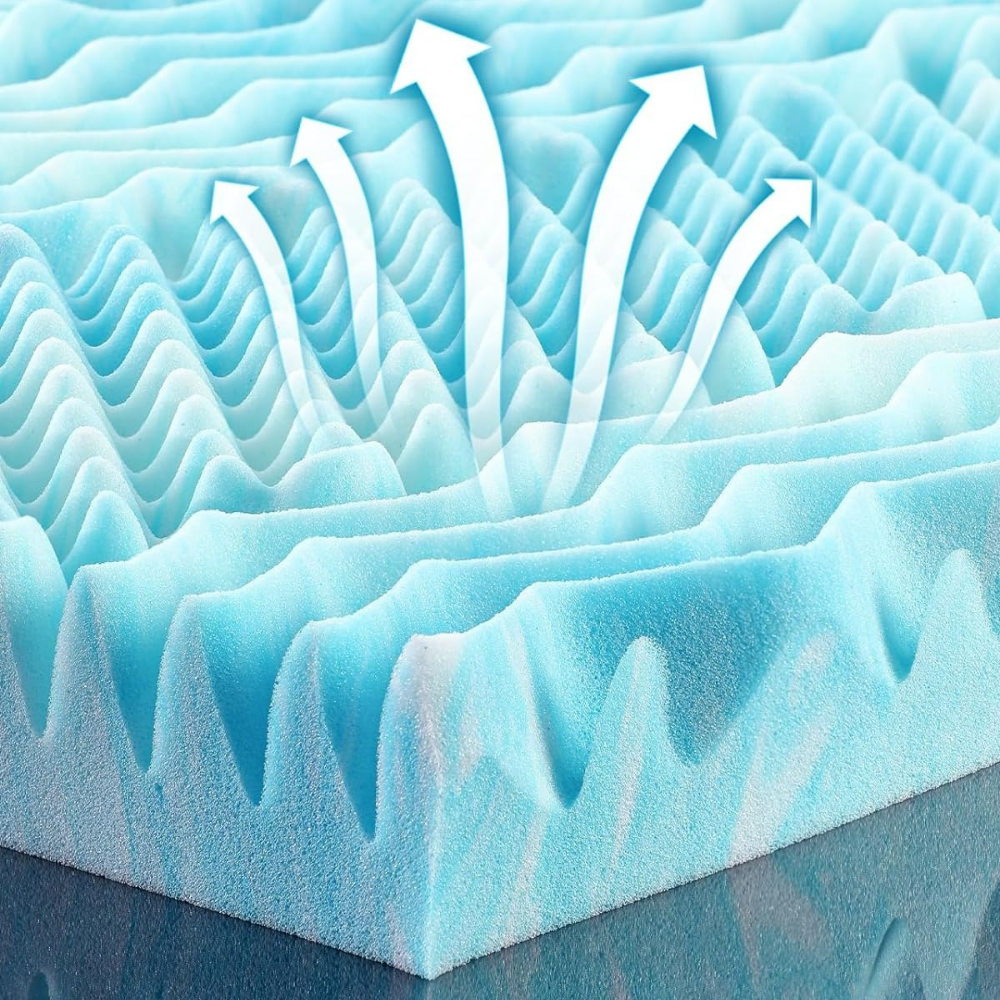 Cooling Egg Crate Foam Mattress Topper - product detail 8