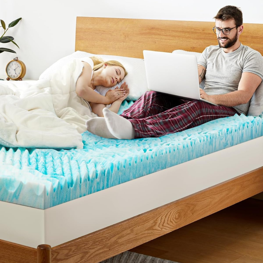 Cooling Egg Crate Foam Mattress Topper - product detail 6