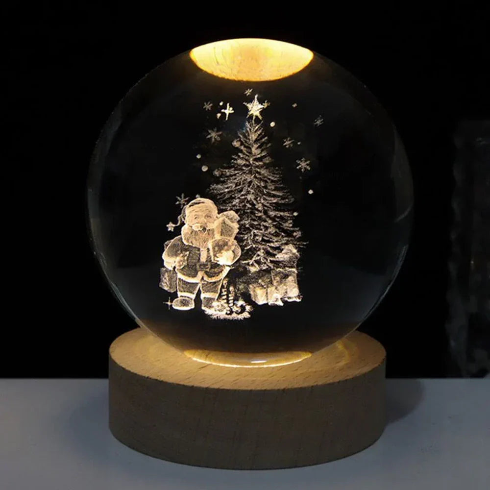 Lámpara de Bola de Cristal Cósmica Decoración Mágica LED para el Hogar