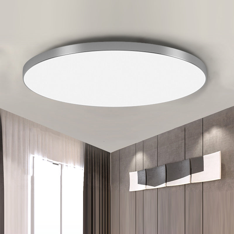 Luz de techo LED redonda moderna, montaje empotrado brillante para interiores