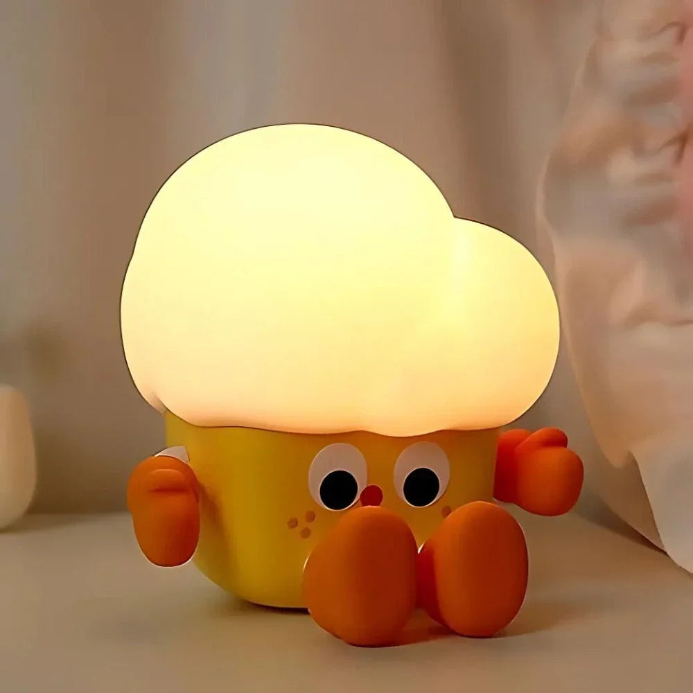 Lámpara nocturna LED adorable con brillo ajustable y temporizador de sueño