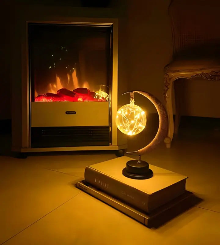 Lámpara de mesa decorativa con iluminación ambiental de brillo lunar