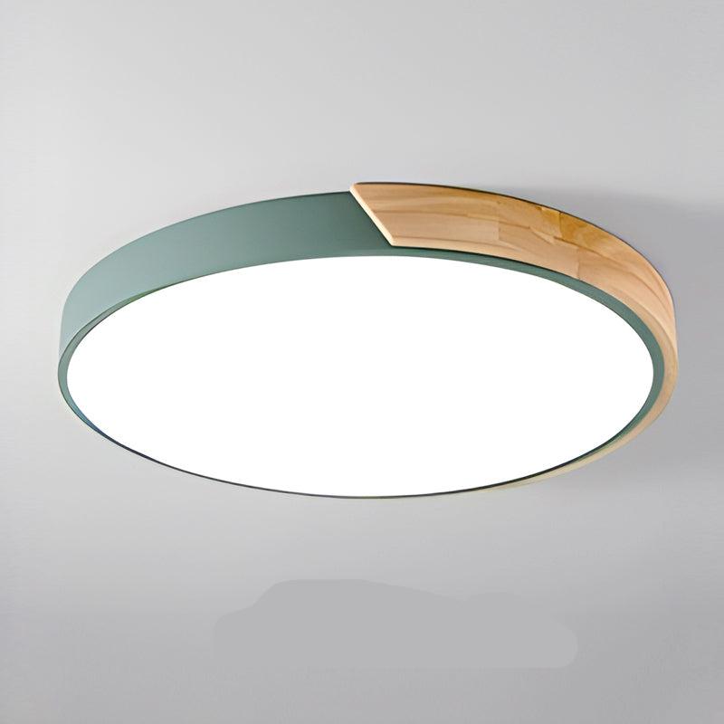 Luz de techo redonda delgada moderna y minimalista con brillo para espacios del hogar