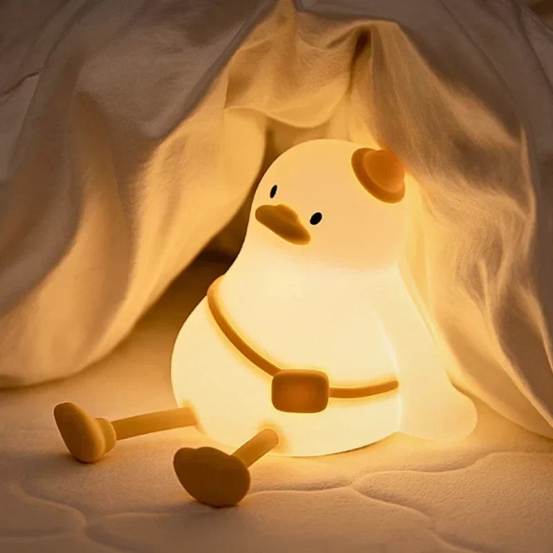 Lámpara de noche adorable con control táctil recargable para mesita de noche
