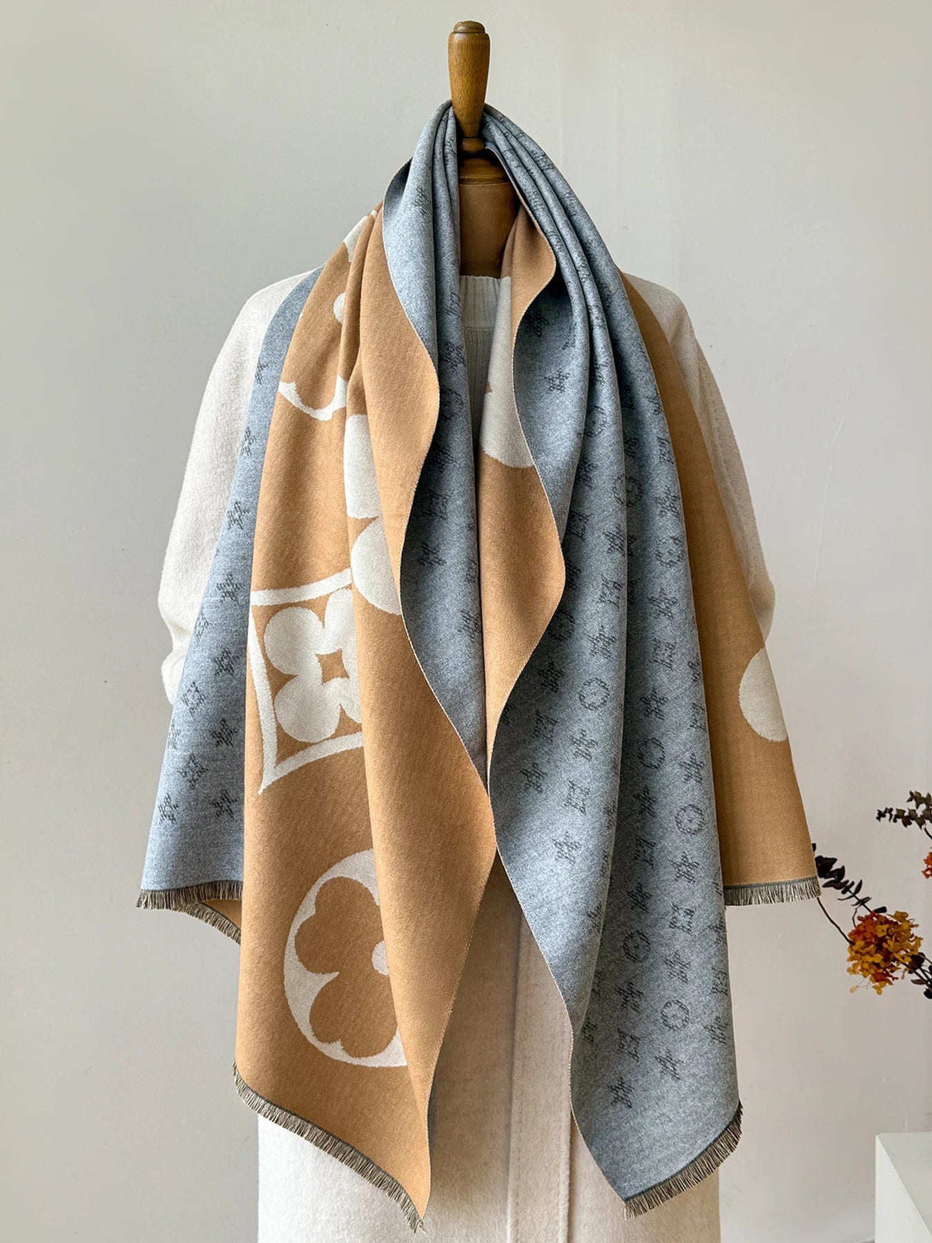 Luxury Faux Cashmere Winter Scarf Neck Warmer - product detail 2