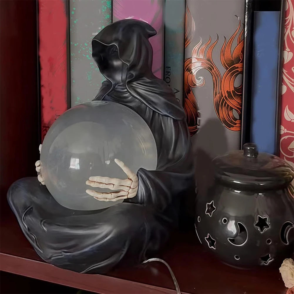 Grim Reaper Crystal Ball Halloween Decoration - product detail 2