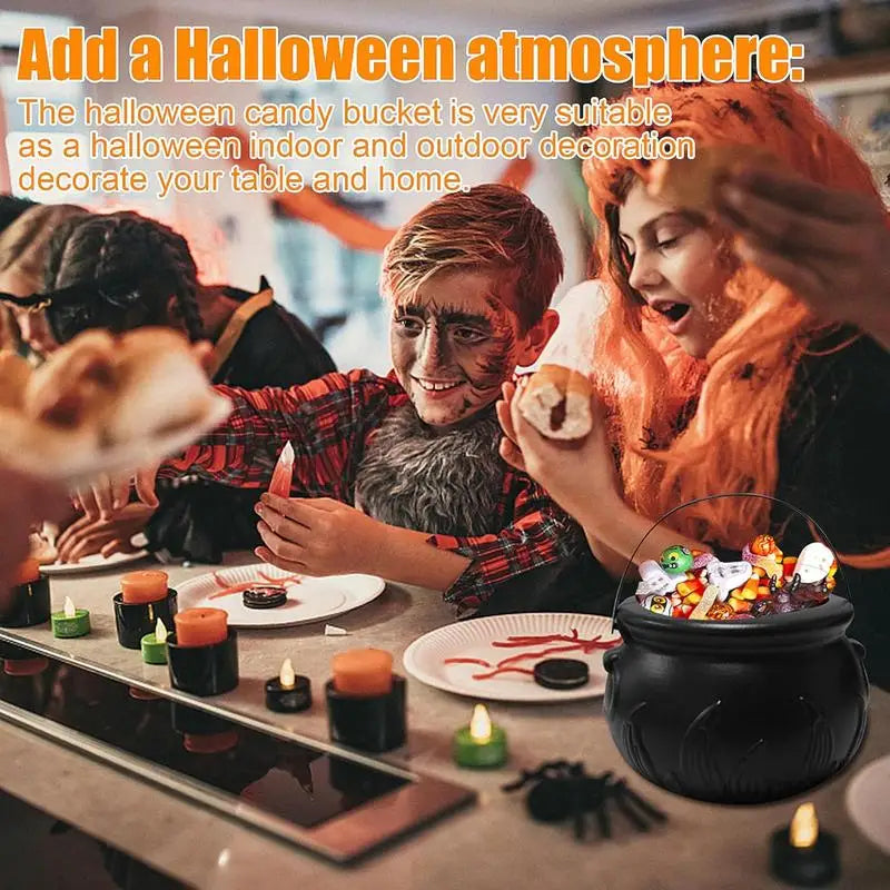 Witch Cauldron Candy Bowl Halloween Decoration Set - product detail 2