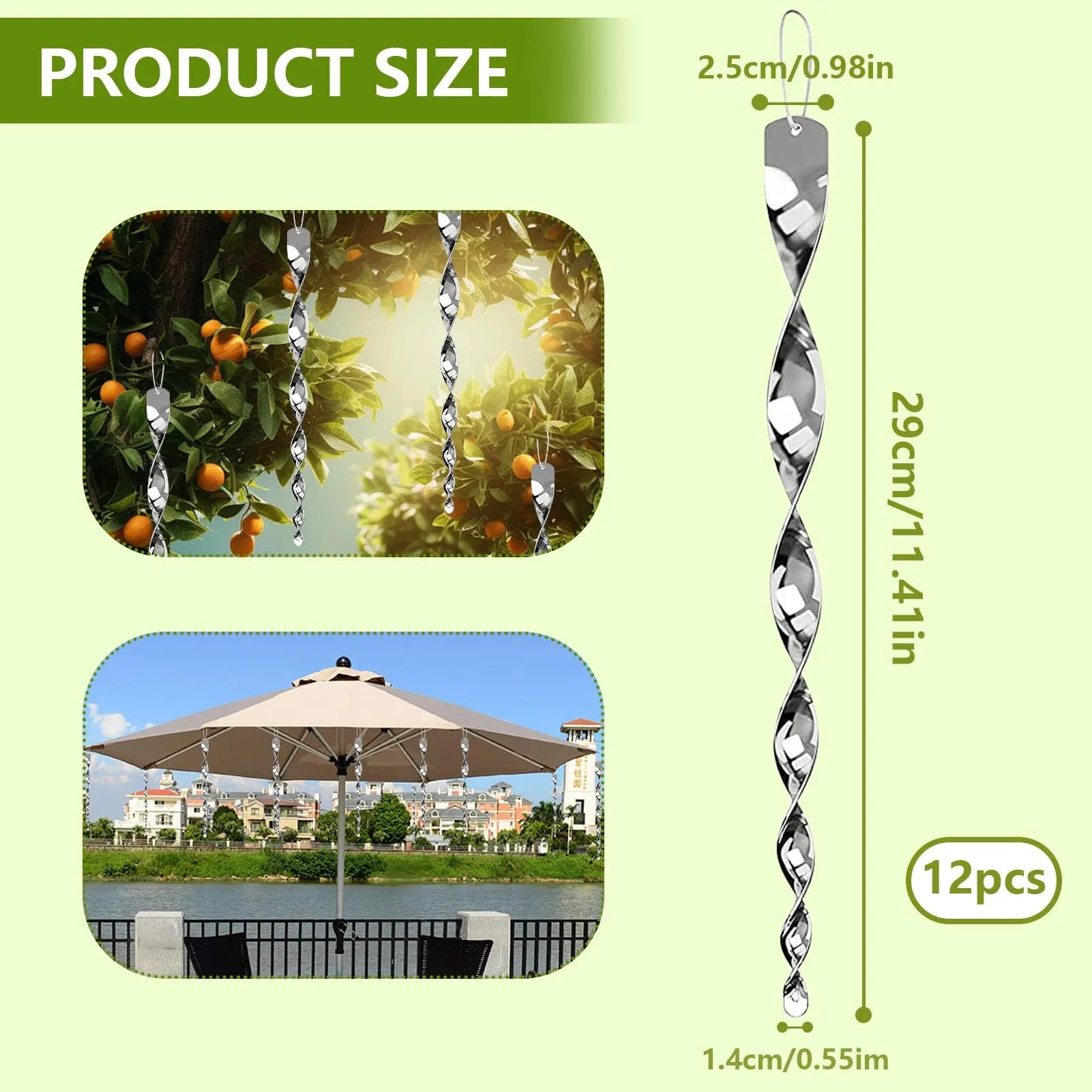 Reflective Bird Deterrent Spiral Rod - product detail 2