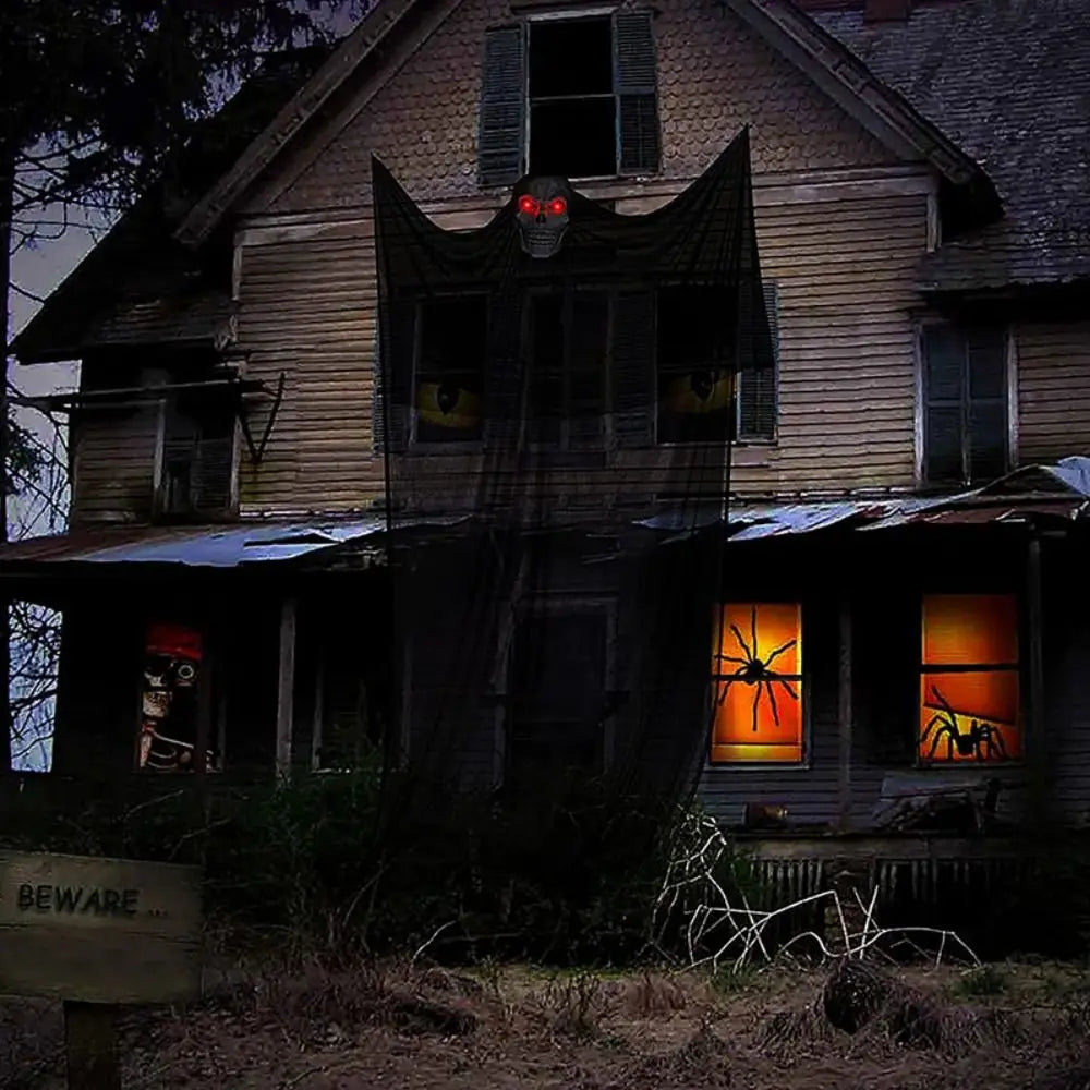 Outdoor Halloween Ghost Decoration with Skeleton Mask - product detail 5