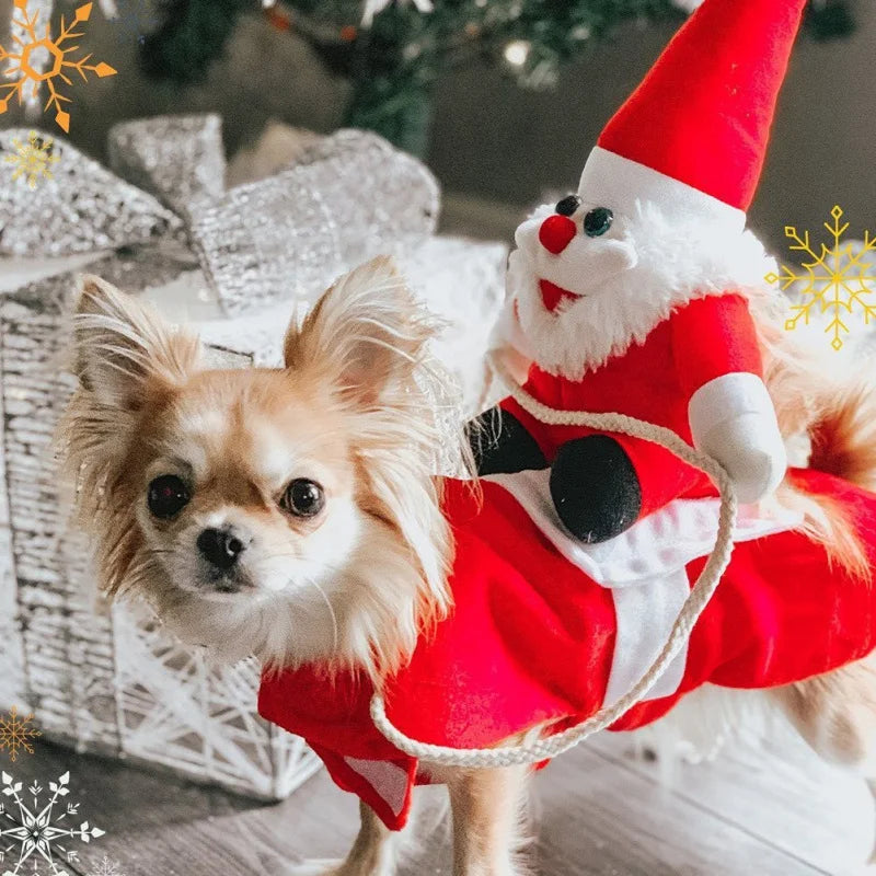 NOMOVA Santa Riding Dog Christmas Costume