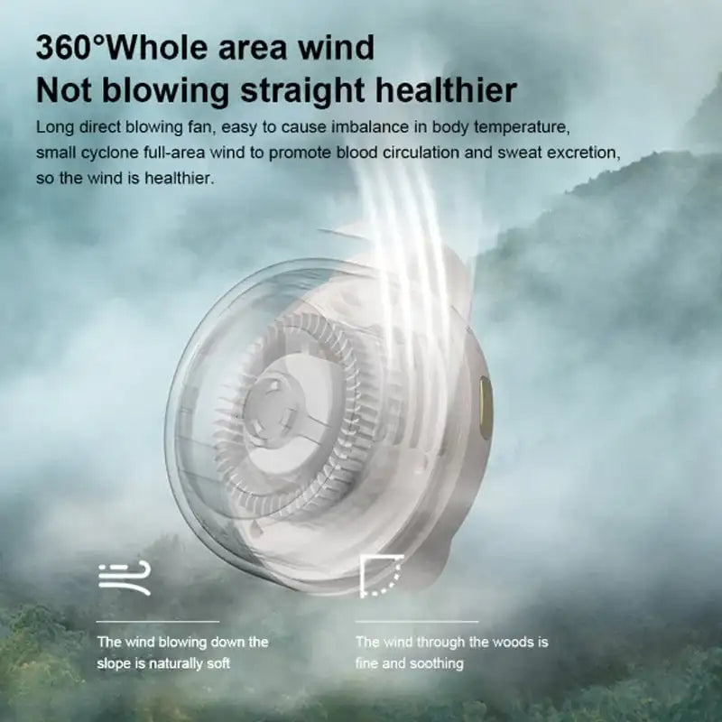 Portable Waist Fan Clip with Bladeless Handheld Design - product detail 4
