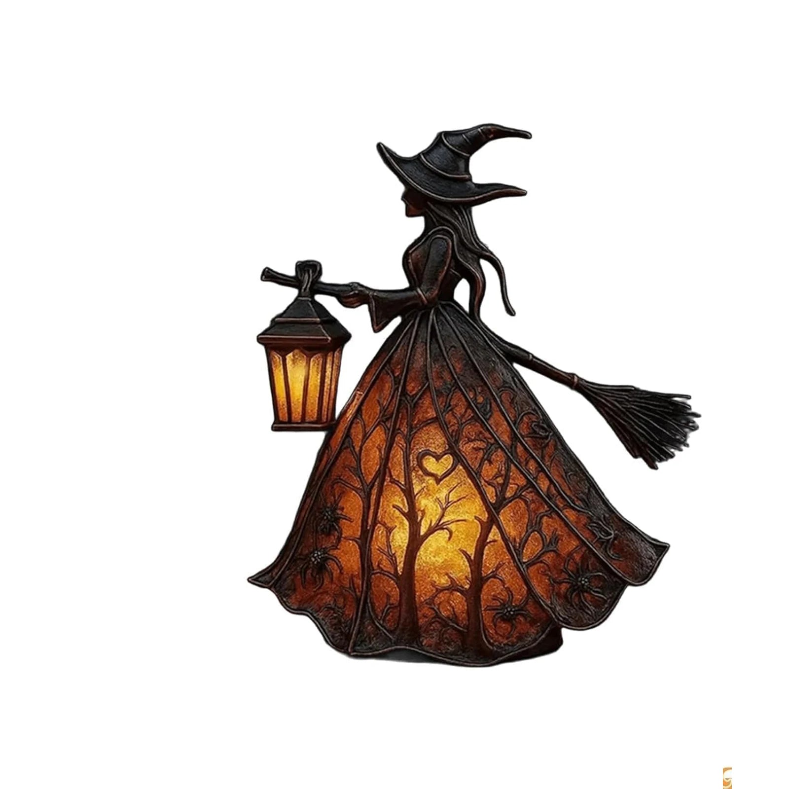 Halloween Witch Table Lamp Spooky Desk Decor Light - product detail 2