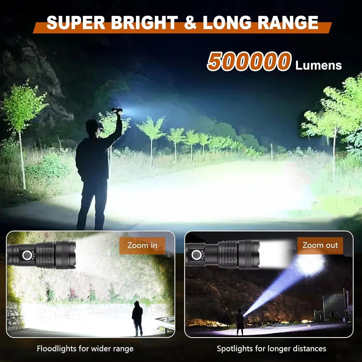 High Lumen Rechargeable Flashlight - product detail 4