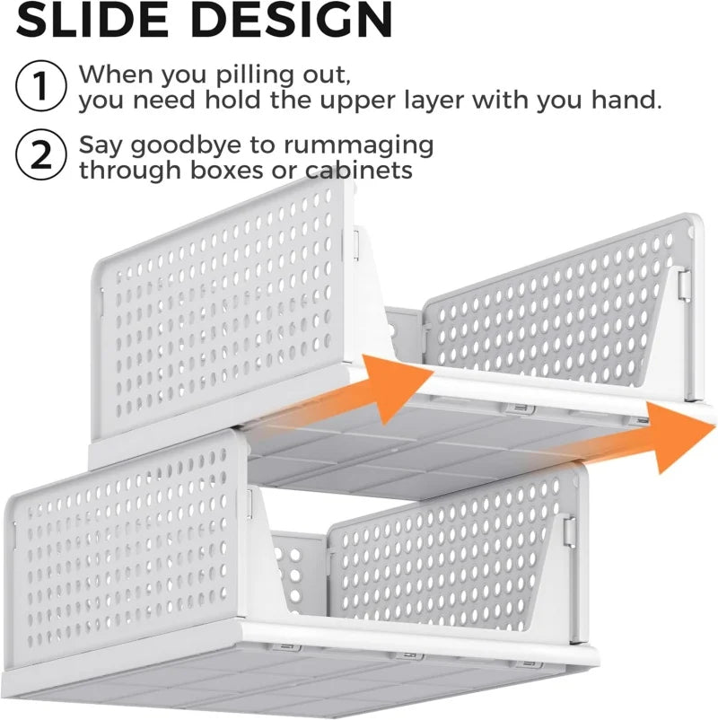 Stackable Plastic Drawer Closet Organizer - product detail 2