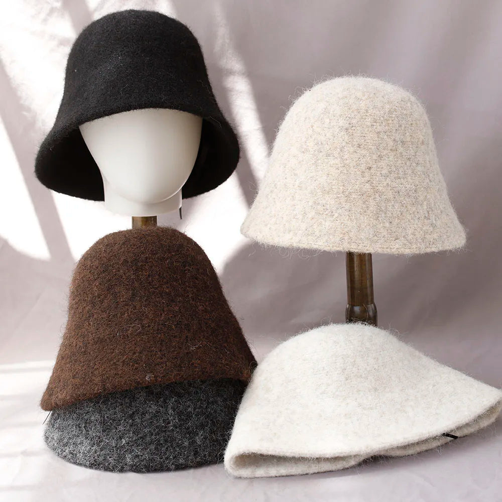 Women's Winter Wool Bucket Hat - product detail 2