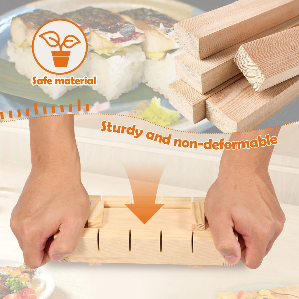 Wooden Sushi Maker Press Mold for Sushi & Kimbap - product detail 2