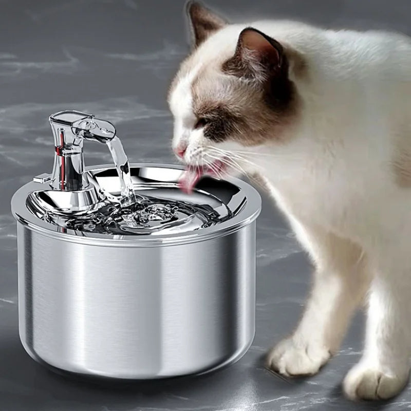 NOMOVA Stainless Steel Cat Water Fountain with Filter and Sensor
