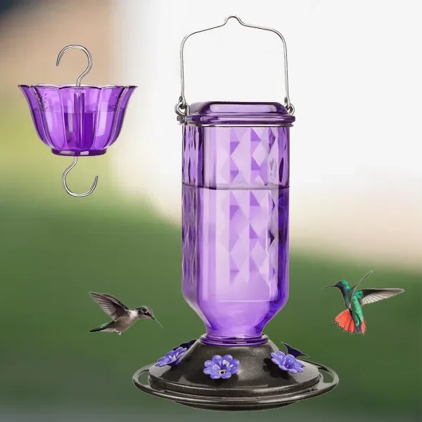 24oz Leak Proof Glass Hummingbird Feeder - product detail 3
