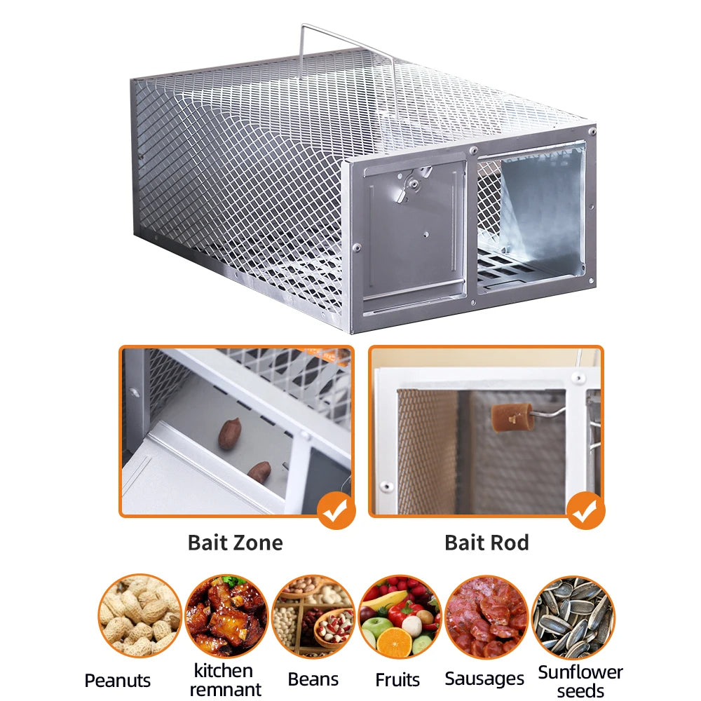 Single Door Reusable Mouse Trap Metal Cage - product detail 4