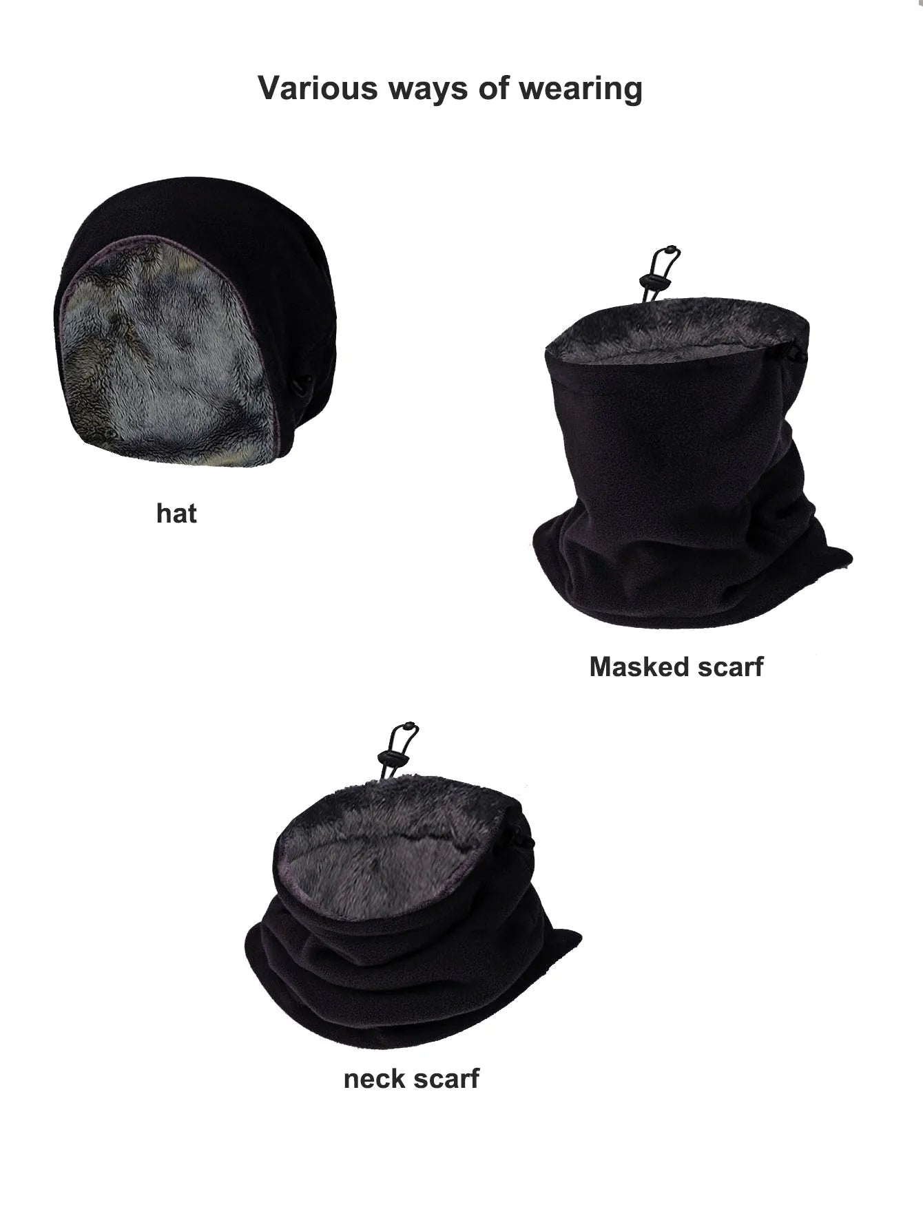 Fleece Balaclava Face Mask Neck Warmer - product detail 4