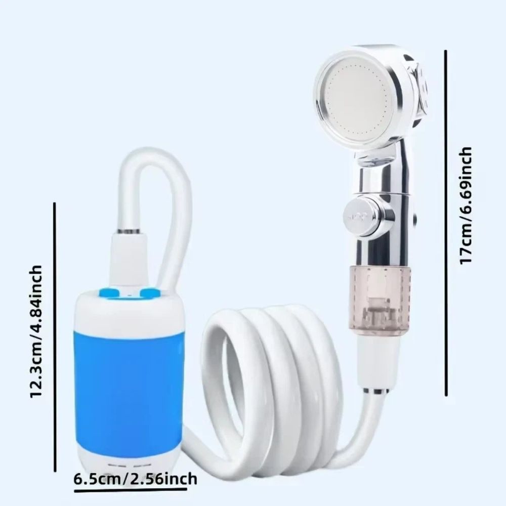 Portable USB Rechargeable Water Pump Shower Head - product detail 4