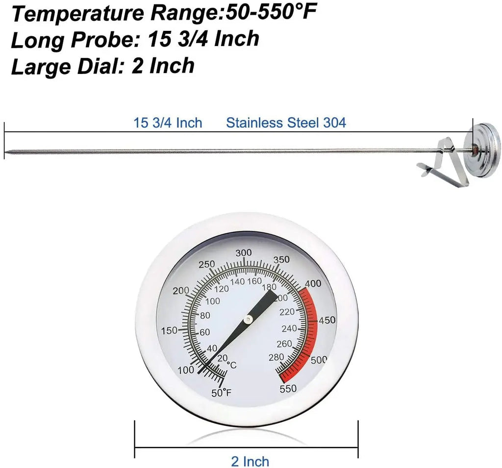 Stainless Steel Deep Fry Thermometer with Long Probe - product detail 3