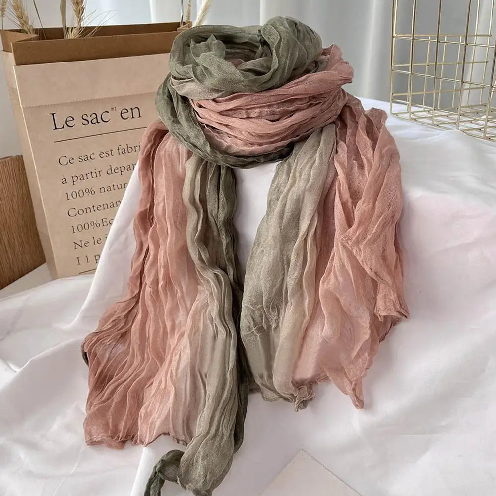 NOMOVA Soft Gradient Cotton Shawl Ladies Winter Scarf