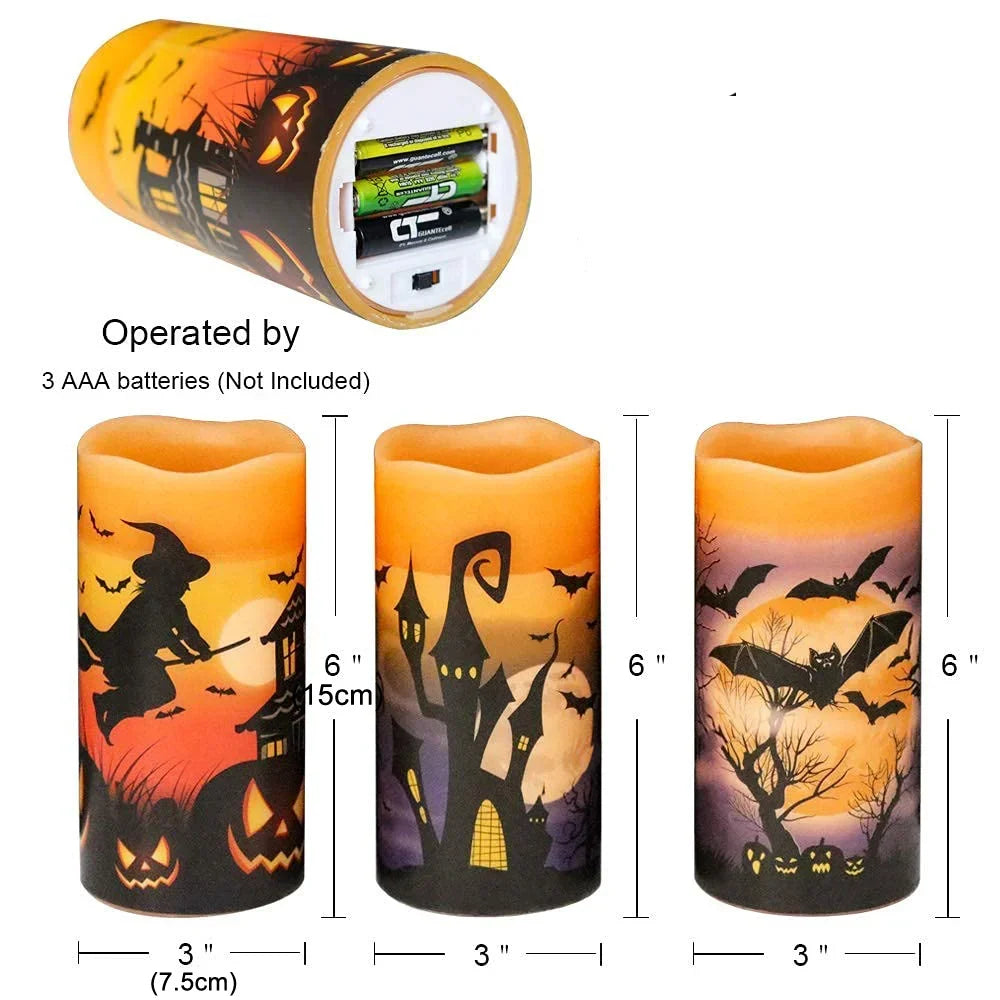 Halloween Flameless Candles Set - product detail 4