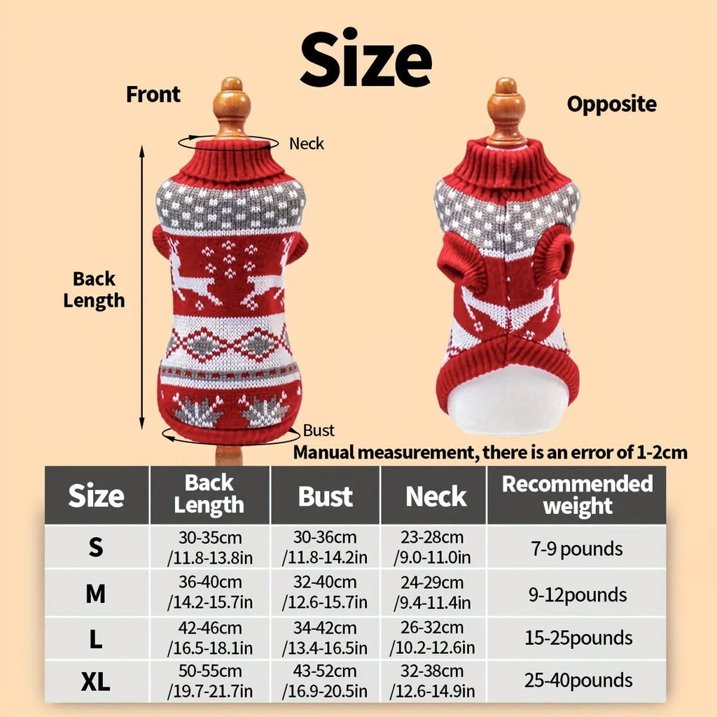 Knitted Dog Christmas Sweater for Small Pets - product detail 2