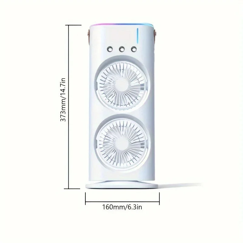 Double Head Portable Air Conditioner Fan - product detail 4