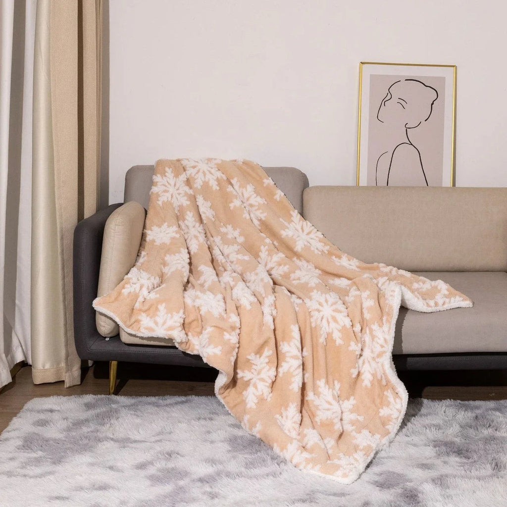 Christmas Wool Blanket Throw for Sofa and Bed - product detail 4