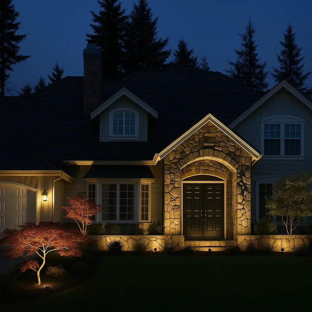 Luz solar LED para jardín exterior, foco ajustable e impermeable