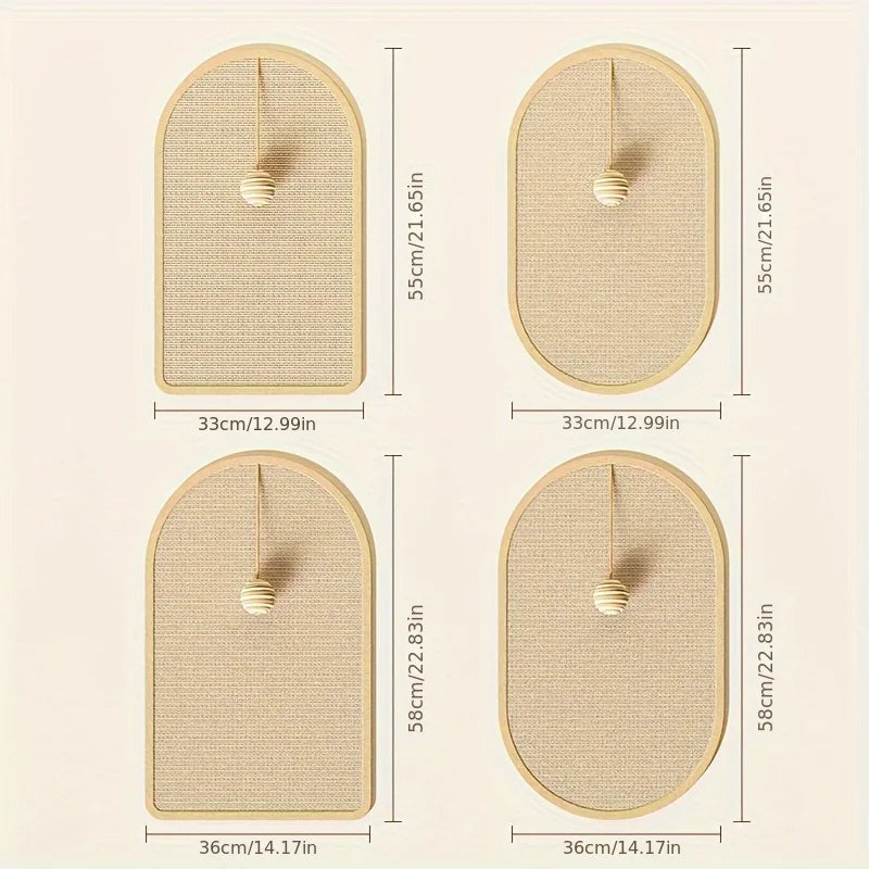 Sisal 3 in 1 Wall Mounted Cat Scratch Pad - product detail 2