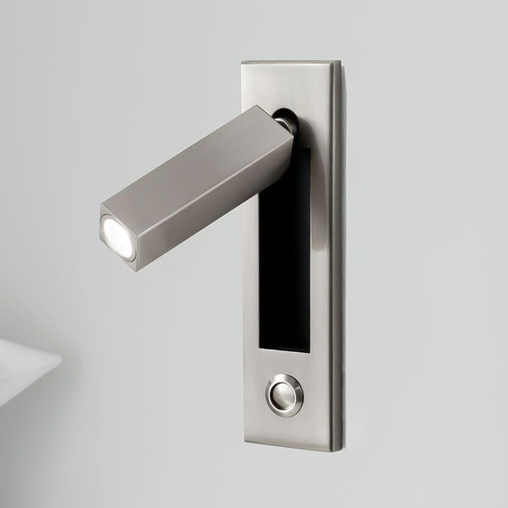 Lámpara de pared para lectura de montaje empotrado delgado