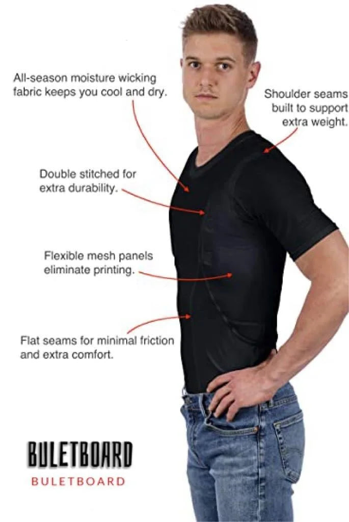Men/women's Concealed Leather Holster T-shirt - product detail 4