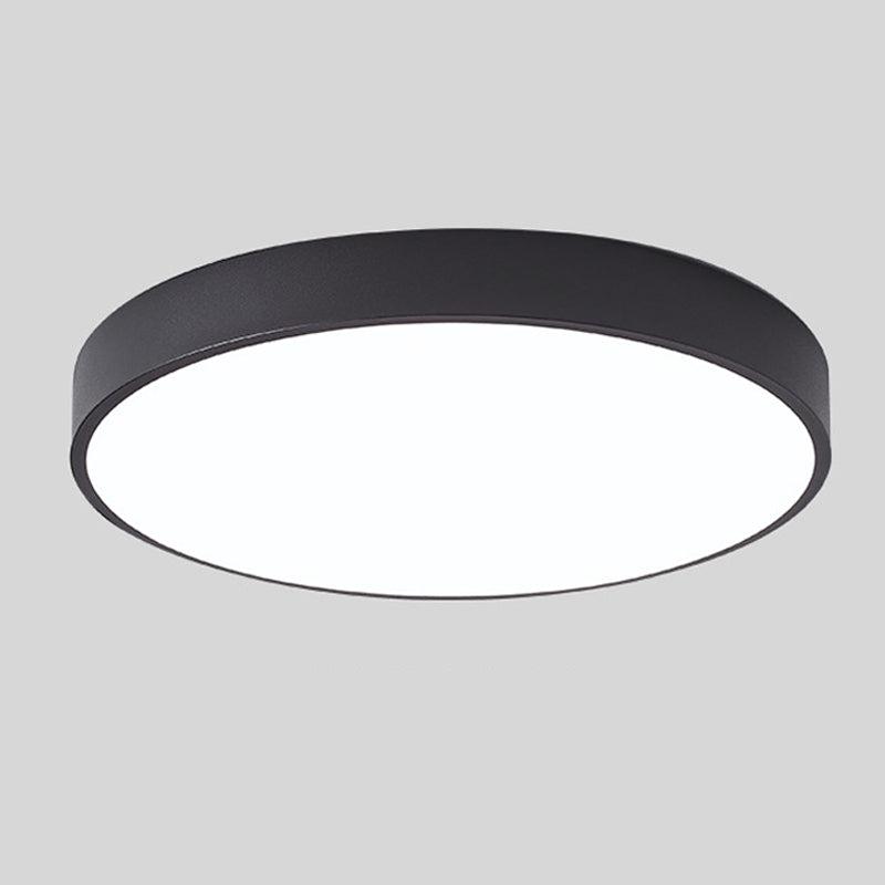 Luz de techo redonda delgada moderna y minimalista con brillo para espacios del hogar