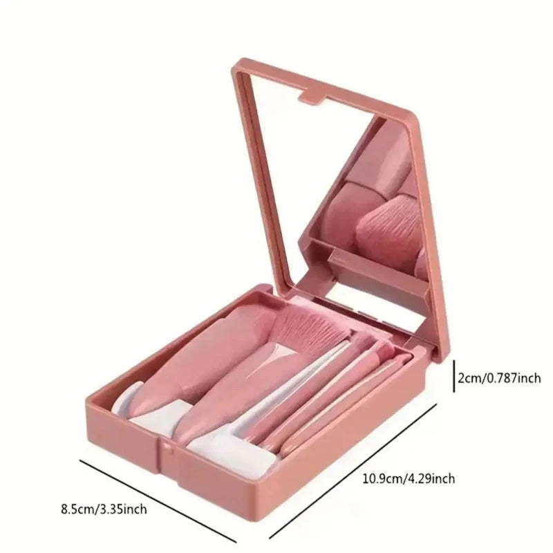 Mini Makeup Brush Set with Mirror - product detail 3