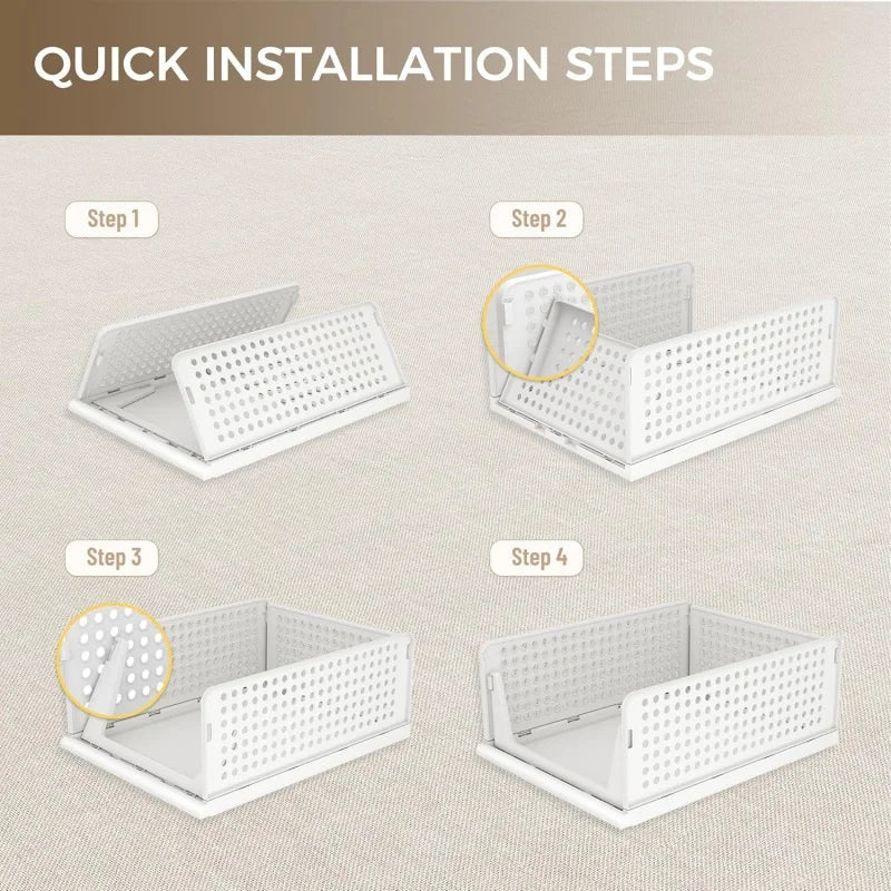 Stackable Plastic Drawer Closet Organizer - product detail 3