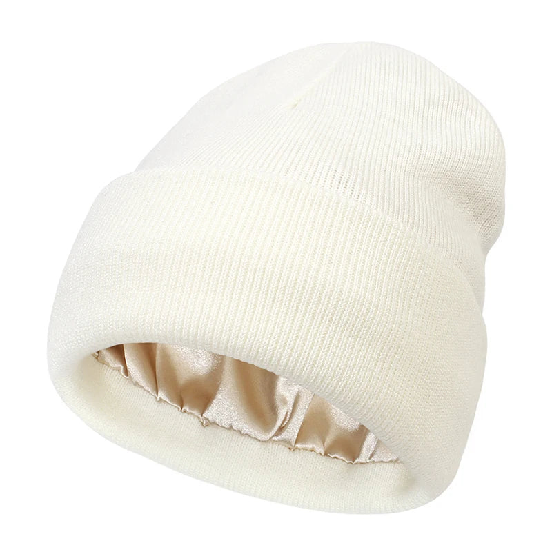 Satin Lined Hat Beanie Cap for Women - product detail 3