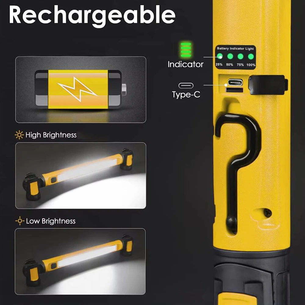 Rechargeable LED Work Light with Magnetic Base - product detail 4